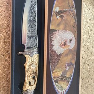 Stainless steel bald eagle knife
